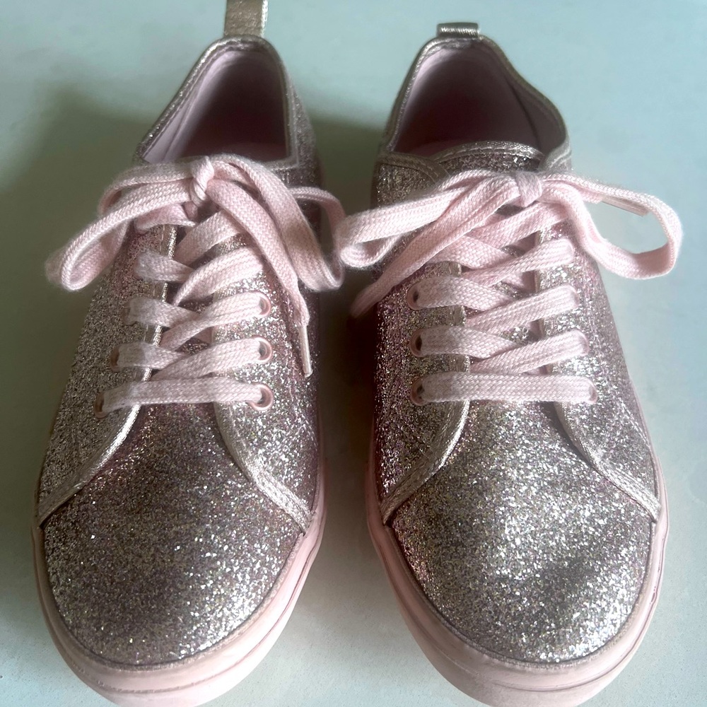 H&M girls pink glitter sneakers